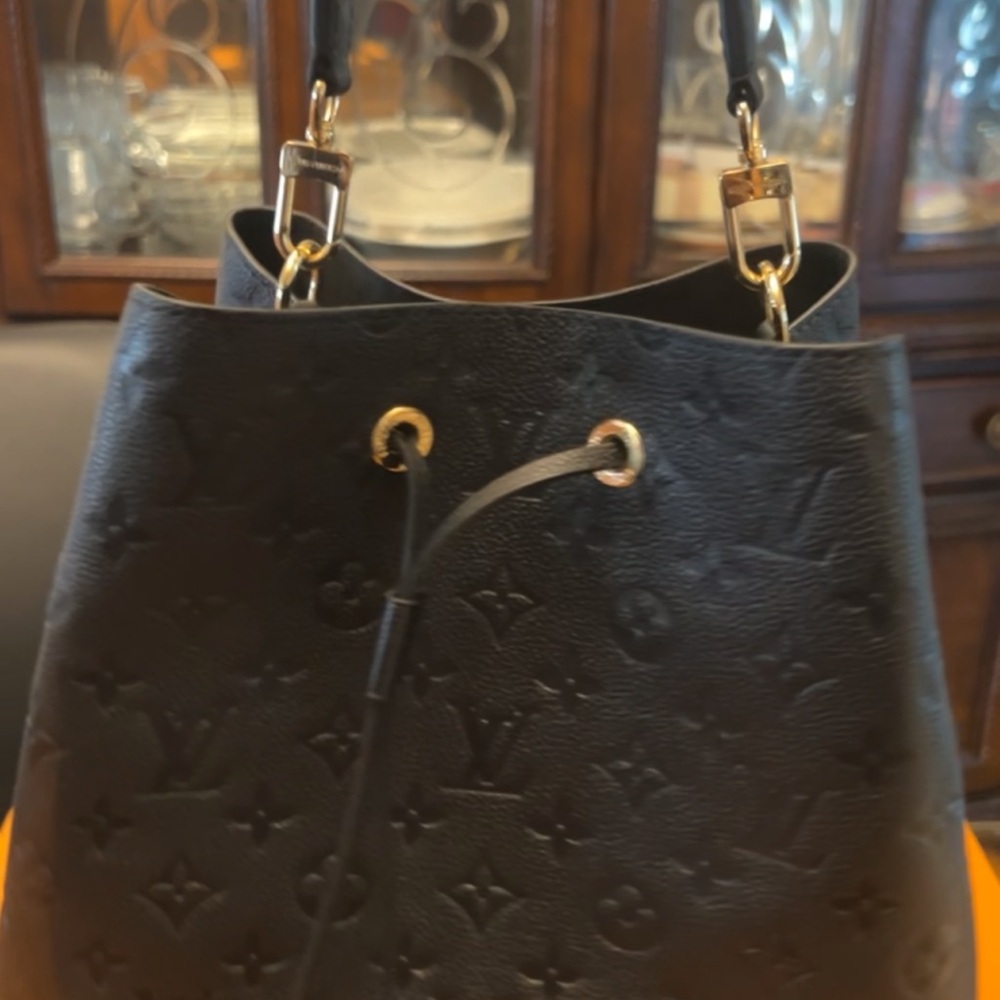 Louis Vuitton Black Monogram Bucket Bag